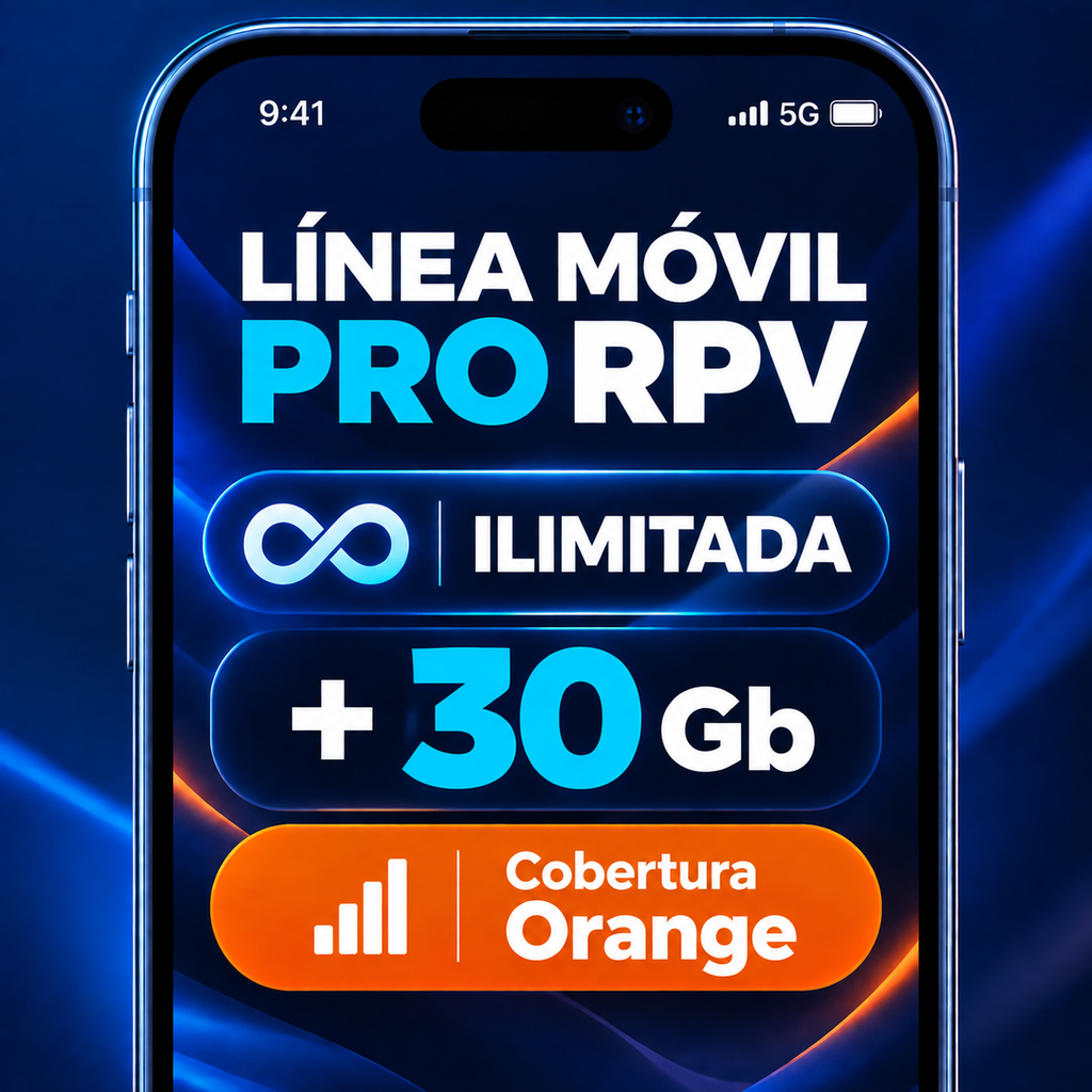 TARIFA MOVIL PRO RPV- ILIMITADAS + 30 Gb  €/mes
